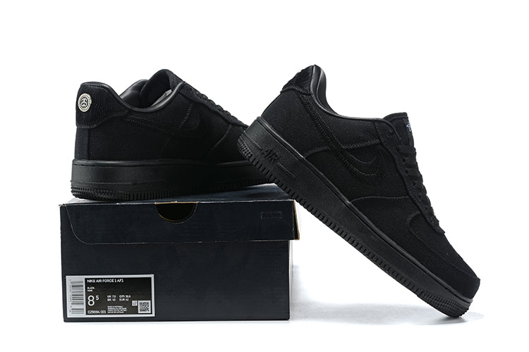 Nike Air Force 1 X Stussy โTriple Blackโ