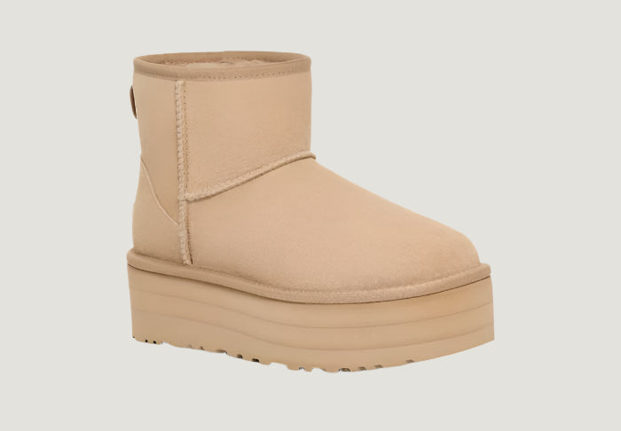 UGG Classic Mini Platform | נעלי האג פלטפורמה בז