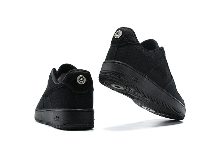 Nike Air Force 1 X Stussy โTriple Blackโ