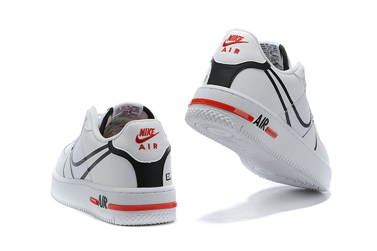 Nike Air Force 1 React White Black Red