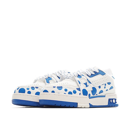 Louis Vuitton Trainer Sneaker White and Blue Dots Kids/ ילדים