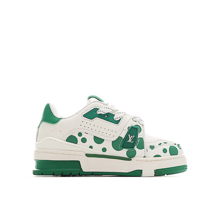 Louis Vuitton Trainer Sneaker White and Green Dots Kids/ ילדים