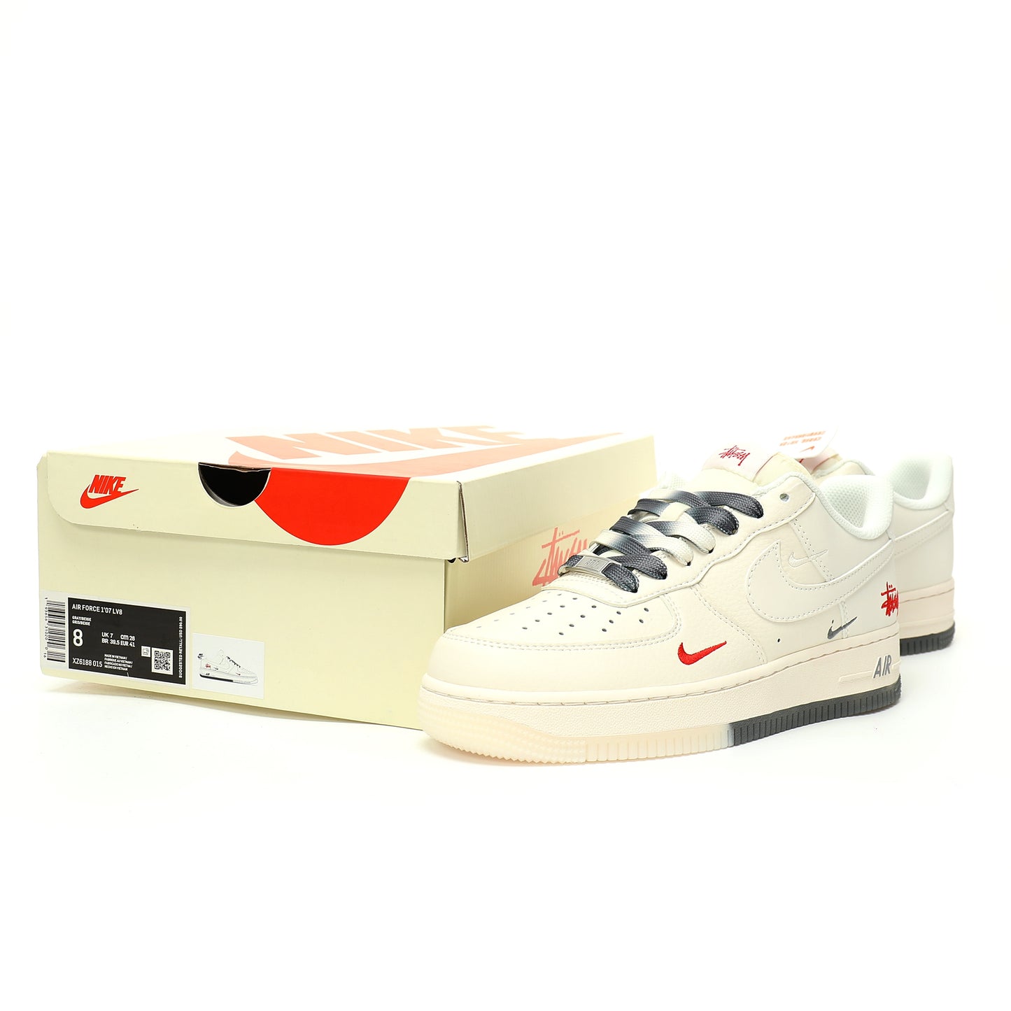 Air Force 1 Low  X Stussy Red