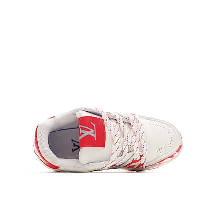 Louis Vuitton Trainer Sneaker White and Red Dots Kids/ ילדים