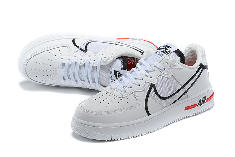 Nike Air Force 1 React White Black Red