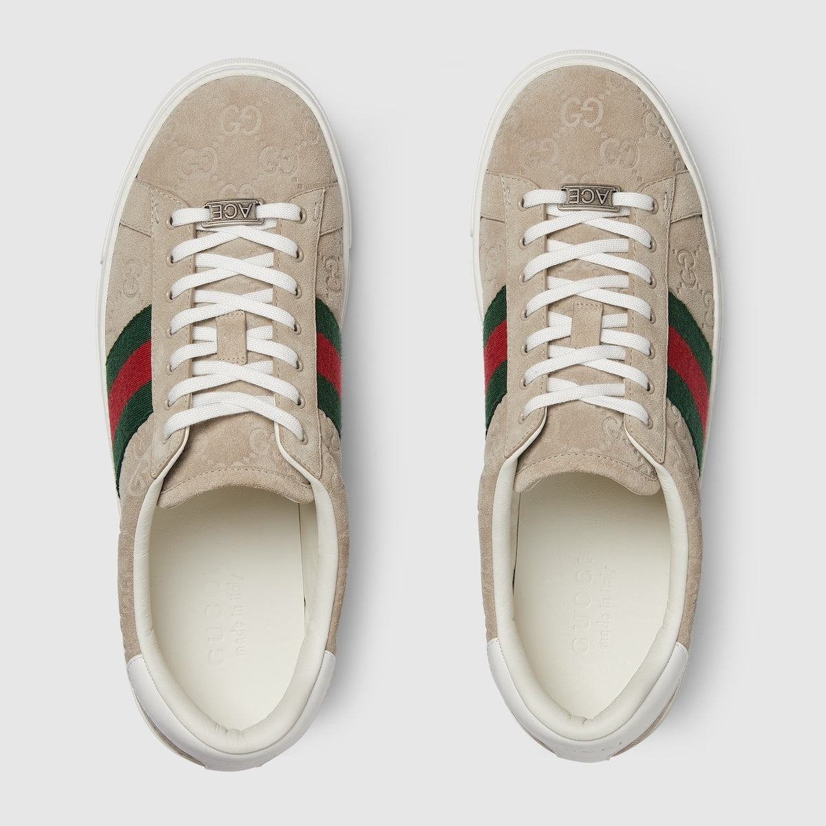 Gucci Ace Leather Oatmeal