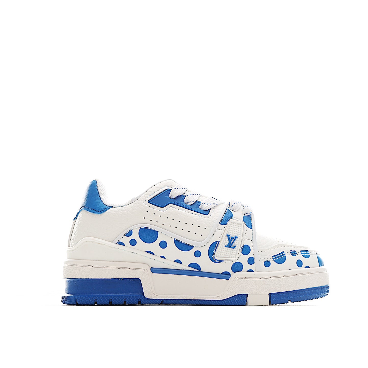 Louis Vuitton Trainer Sneaker White and Blue Dots Kids/ ילדים