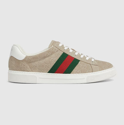 Gucci Ace Leather Oatmeal