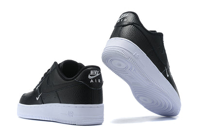 Nike Air Force 1 Low  Essential Black White Silver Mini Swoosh