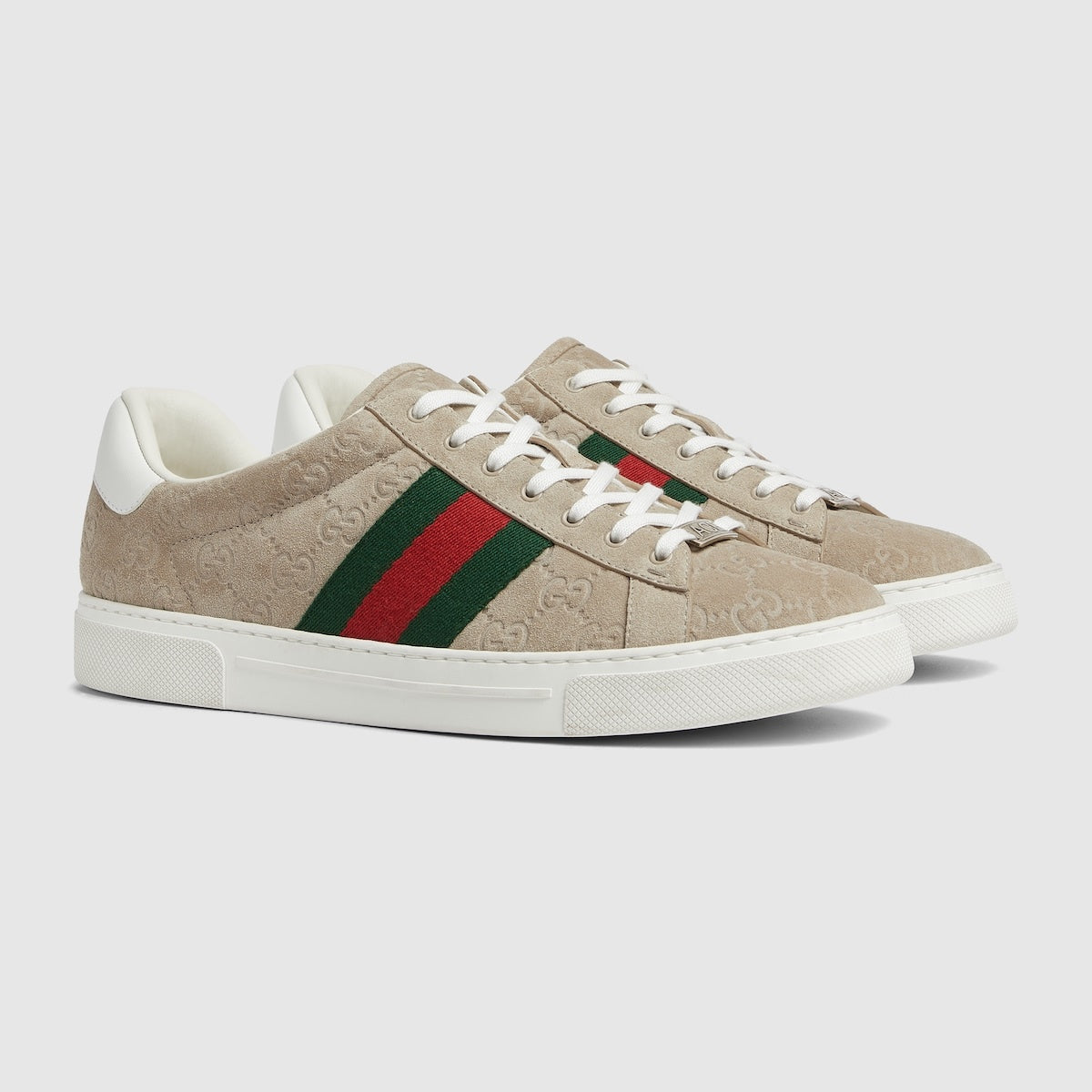 Gucci Ace Leather Oatmeal