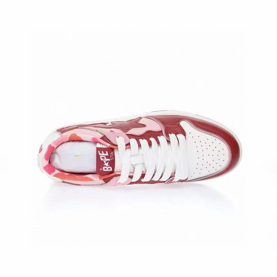 BAPE Sk8 Sta Low 'ABC Camo - Red'