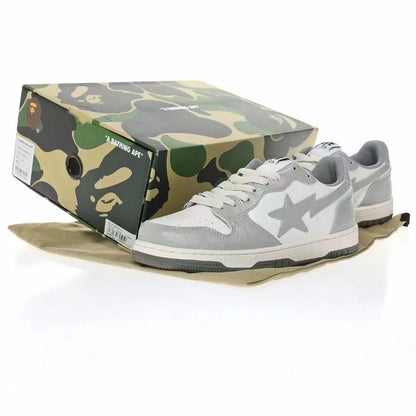 BAPE Sk8 Sta Low 'Gray White'