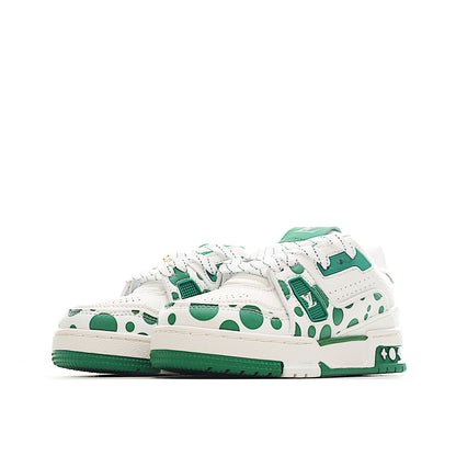 Louis Vuitton Trainer Sneaker White and Green Dots Kids/ ילדים