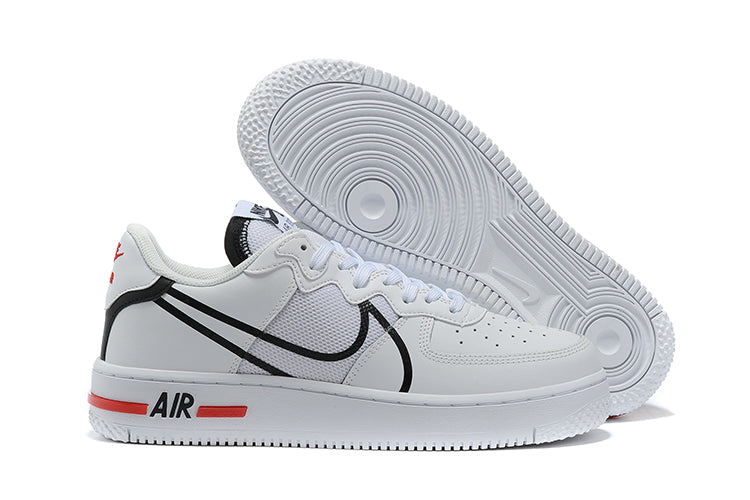 Nike Air Force 1 React White Black Red