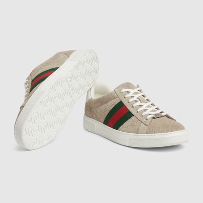 Gucci Ace Leather Oatmeal