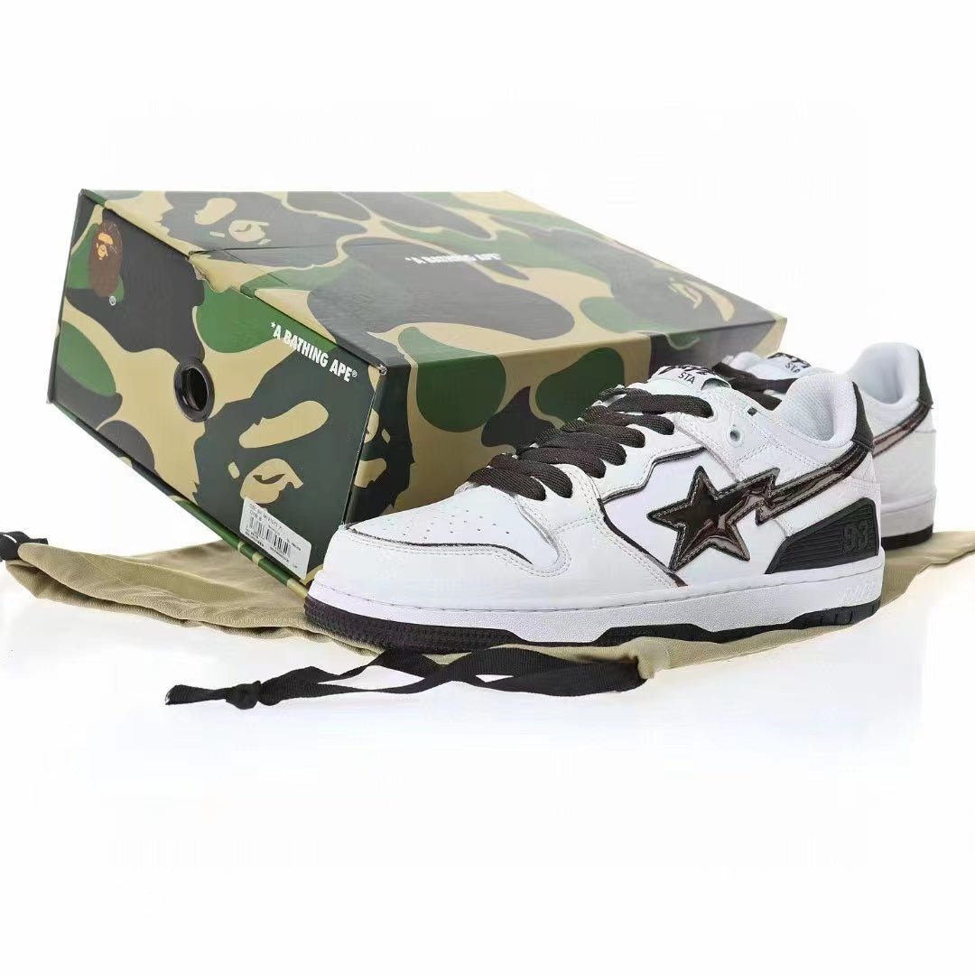 BAPE Sk8 Sta Low 'White Silver'