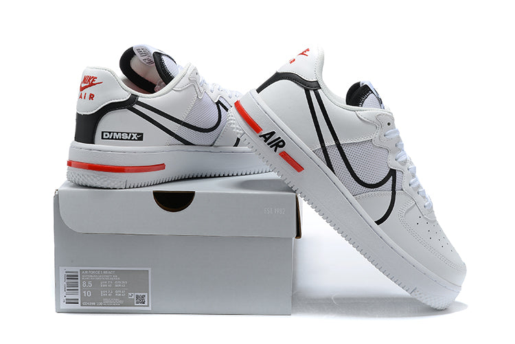 Nike Air Force 1 React White Black Red