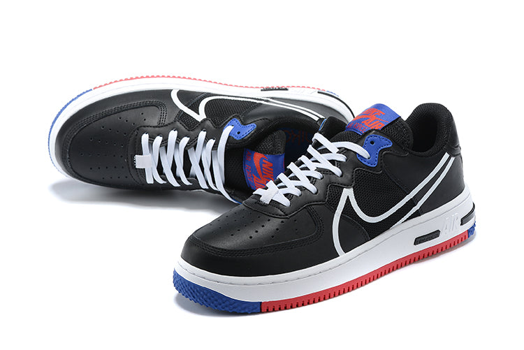 Nike Air Force 1 React Black/ White-Gym Red-Gym Blue