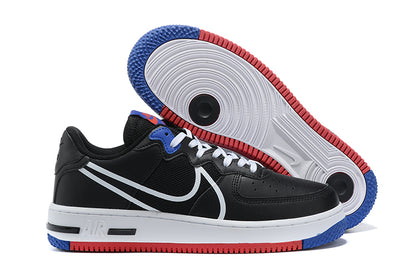 Nike Air Force 1 React Black/ White-Gym Red-Gym Blue