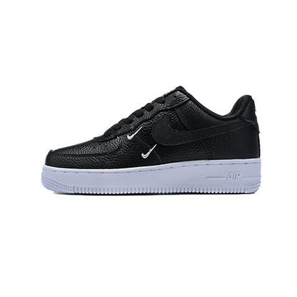 Nike Air Force 1 Low  Essential Black White Silver Mini Swoosh