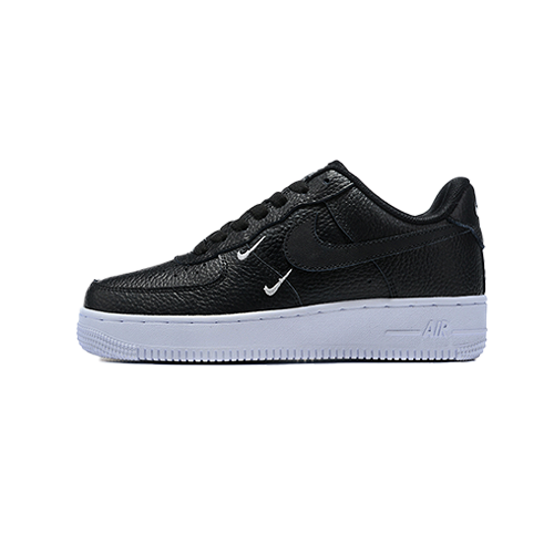 Nike Air Force 1 Low  Essential Black White Silver Mini Swoosh