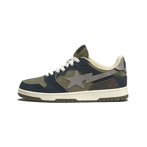 BAPE Sk8 Sta Low 'Navy/Grey'