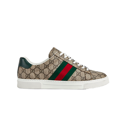 Gucci Ace Leather Web 'Beige Ebony'