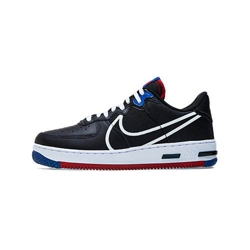 Nike Air Force 1 React Black/ White-Gym Red-Gym Blue