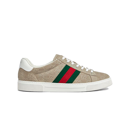 Gucci Ace Leather Oatmeal