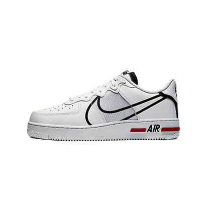 Nike Air Force 1 React White Black Red