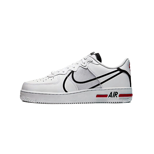 Nike Air Force 1 React White Black Red