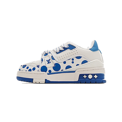 Louis Vuitton Trainer Sneaker White and Blue Dots Kids/ ילדים