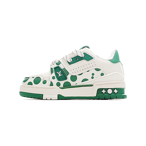 Louis Vuitton Trainer Sneaker White and Green Dots Kids/ ילדים